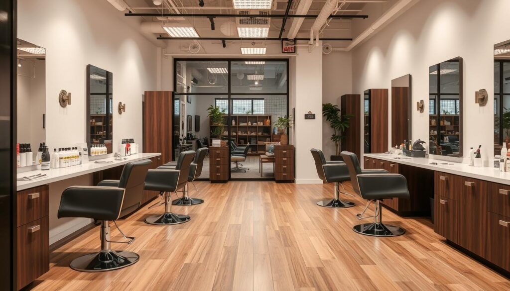 Ein Bild von hochwertigen Friseursalonmöbeln