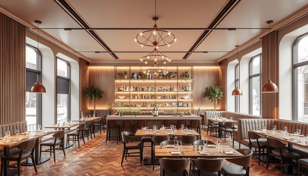 Einrichtungskonzept des Michelberger Restaurants in Berlin